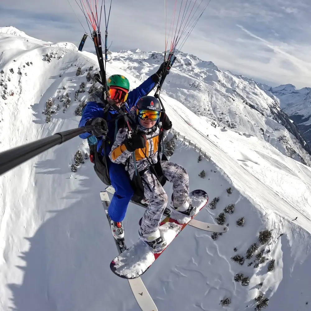 Activité : Baptême en Parapente à Ski à La Plagne
