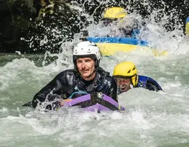 Descente en Hydrospeed sur l'Isère à La-Plagne Descente en Hydrospeed sur l'Isère à La-Plagne