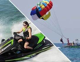 Randonnée en Jet Ski et Parachute Ascensionnel à Saint-Florent Randonnée en Jet Ski et Parachute Ascensionnel à Saint-Florent