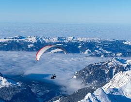 Baptême en Parapente à Ski à Vars