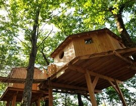 Nuit en Cabane Familiale dans les Arbres près de Lyon Nuit en Cabane Familiale dans les Arbres près de Lyon