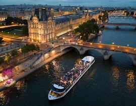 Balade en Bateau et Dîner sur la Seine à Paris