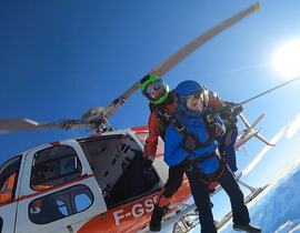 Saut en Parachute depuis un Hélicoptère à l'Alpe d'Huez