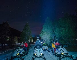 Balade nocturne en Motoneige près d'Ax-les-Thermes