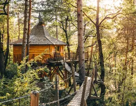 Cabane dans les Arbres avec Spa à Serres