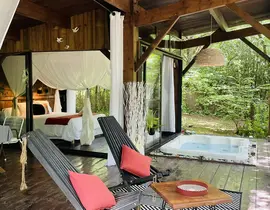 Lodge avec Spa à Origne près du Bassin d'Arcachon
