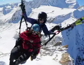 Baptême en Parapente face au Mont Blanc
