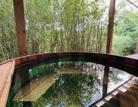 Nuit en Lodge avec Bain Nordique à Montcresson Nuit en Lodge avec Bain Nordique à Montcresson