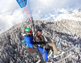 Baptême en Parapente à Ski à La Plagne