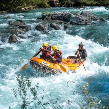 Rafting sur l'Isère à La-Plagne en région Rhône-Alpes