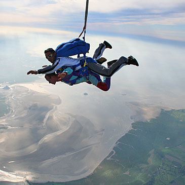 Saut Parachute en tandem au Mont Saint-Michel