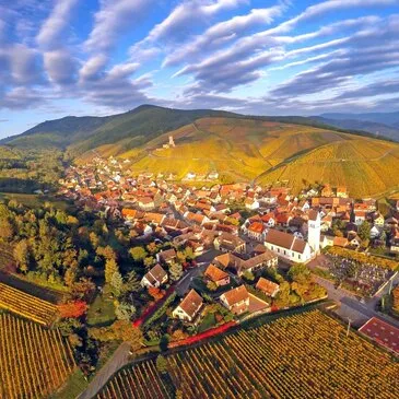 Baptême en Hélicoptère à Colmar - Survol de Kaysersberg