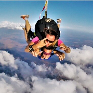 Saut en parachute, département Aube