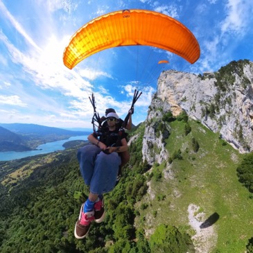 Baptême en parapente, département Haute savoie