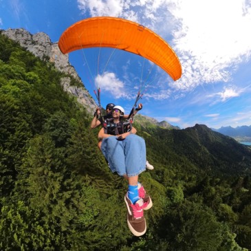 Baptême en parapente, département Haute savoie