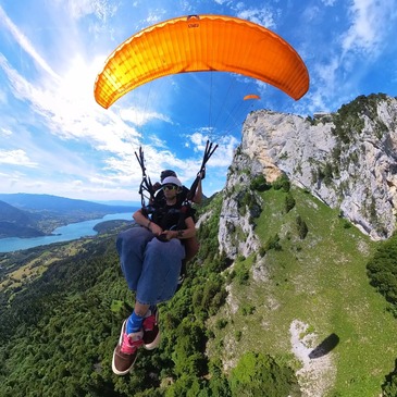 Baptême en parapente, département Haute savoie
