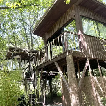 Cabane dans les Arbres avec Spa près du Bassin d'Arcachon Cabane dans les Arbres avec Spa près du Bassin d'Arcachon