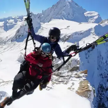 Baptême en Parapente face au Mont Blanc