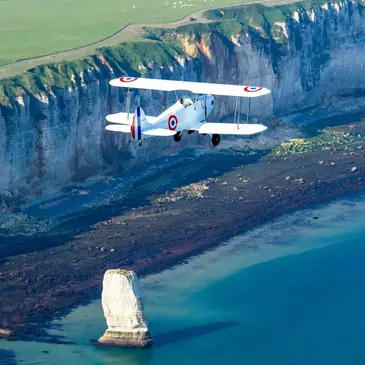 Baptême en ULM Biplan - Survol de la Côte d'Albâtre Baptême en ULM Biplan - Survol de la Côte d'Albâtre