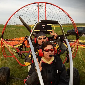 Baptême de l'air paramoteur, département Meurthe et moselle