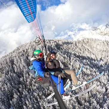 Baptême en Parapente à Ski à La Plagne