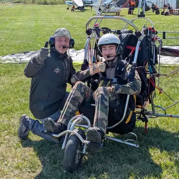 Baptême de l'air paramoteur, département Ain