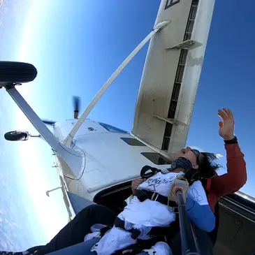 Saut en parachute, département Aube